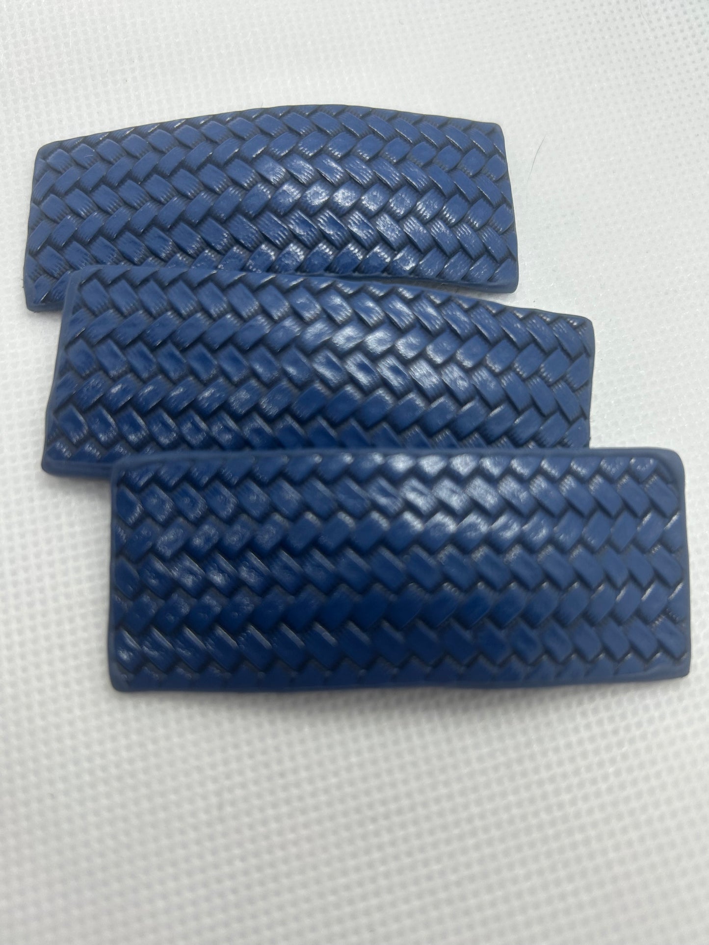 Blue textured hair clips