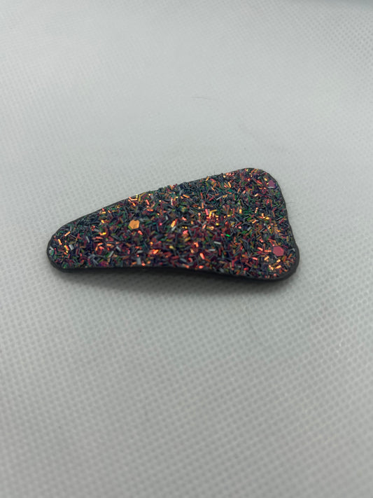 Multicolor glitter hair clip