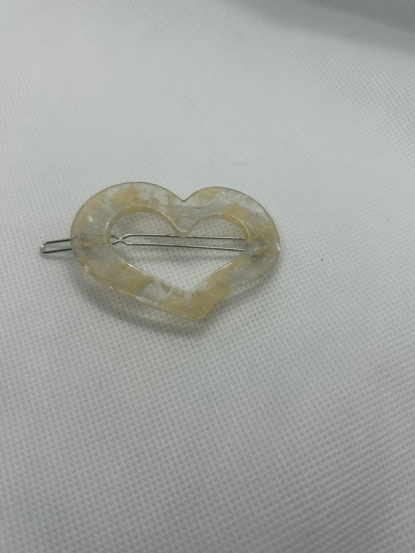 Acrylic Heart barrette