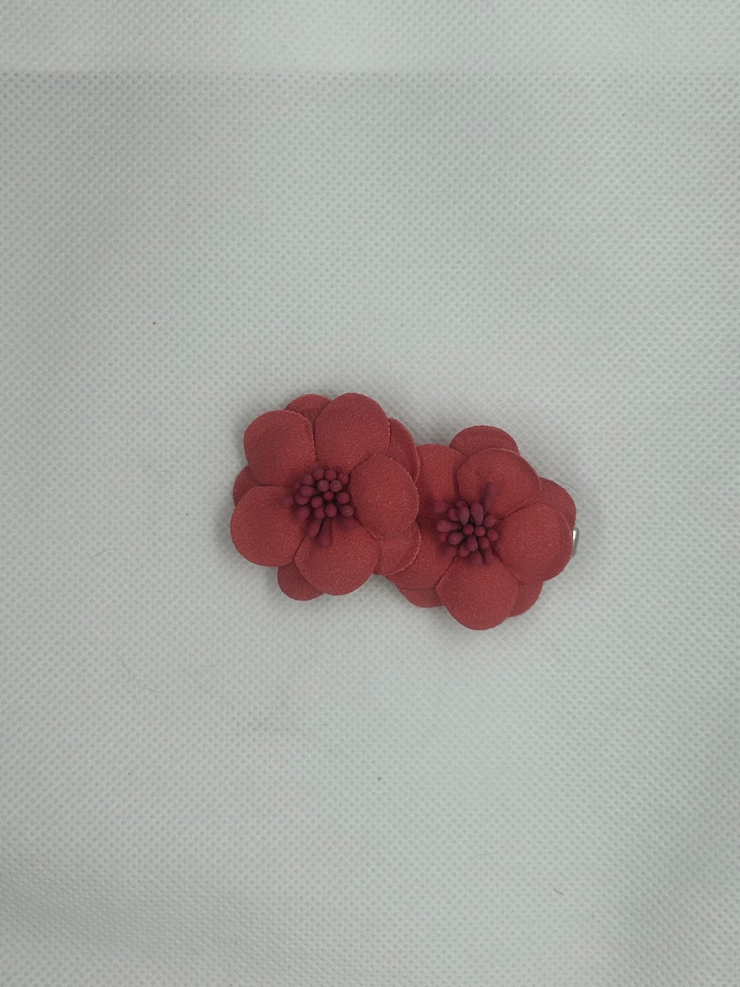 Red Flower Small Clips