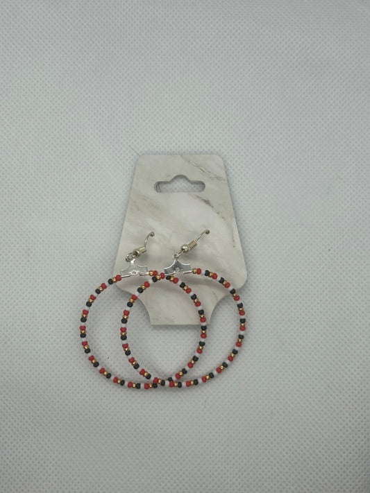 Beaded Hoop Earrings